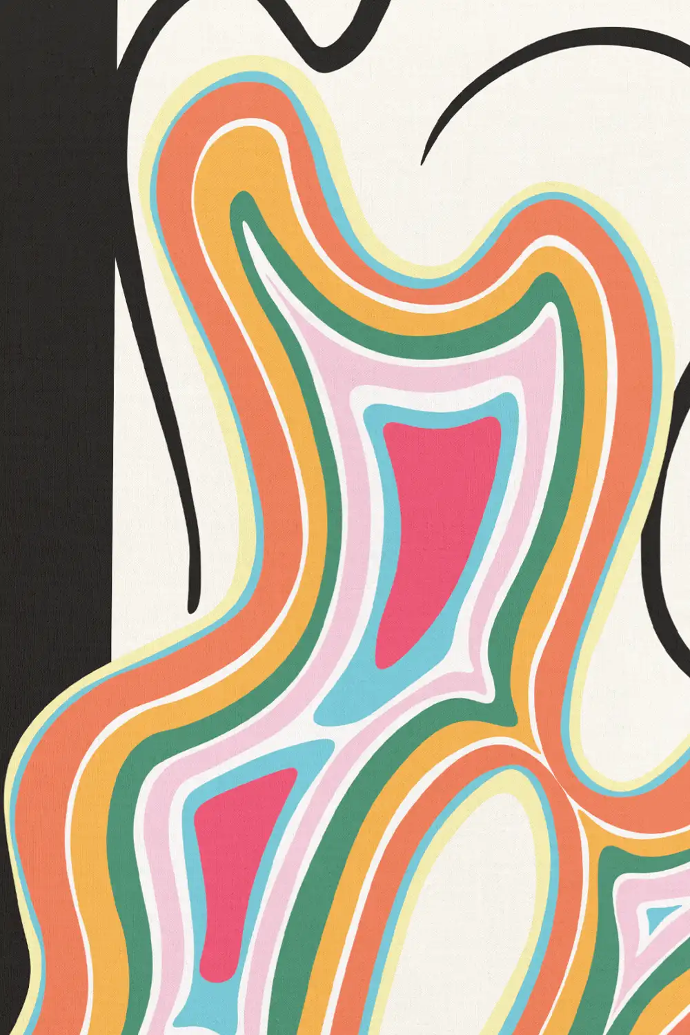 Abstract Canyon Geometric Art Print - Image 3