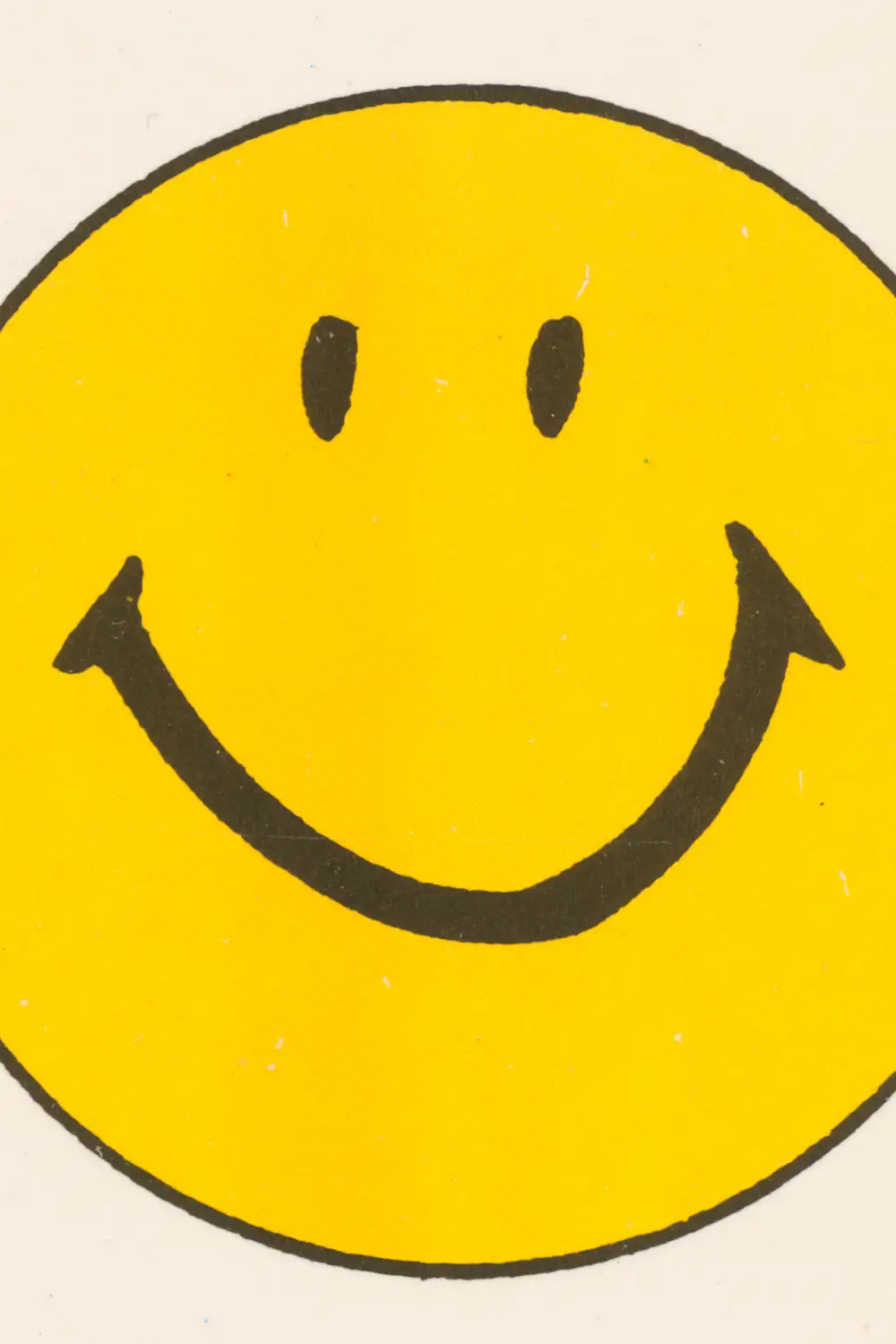 Be Happy Yellow Smiley Face Vintage Art Print - Image 2