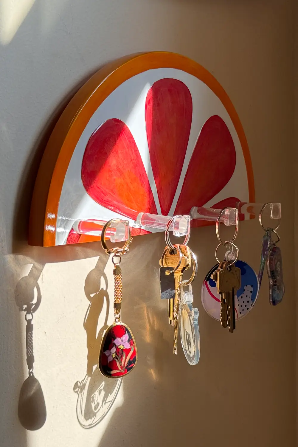 Blood Orange Slice Key Holder Wall Mount - Image 4