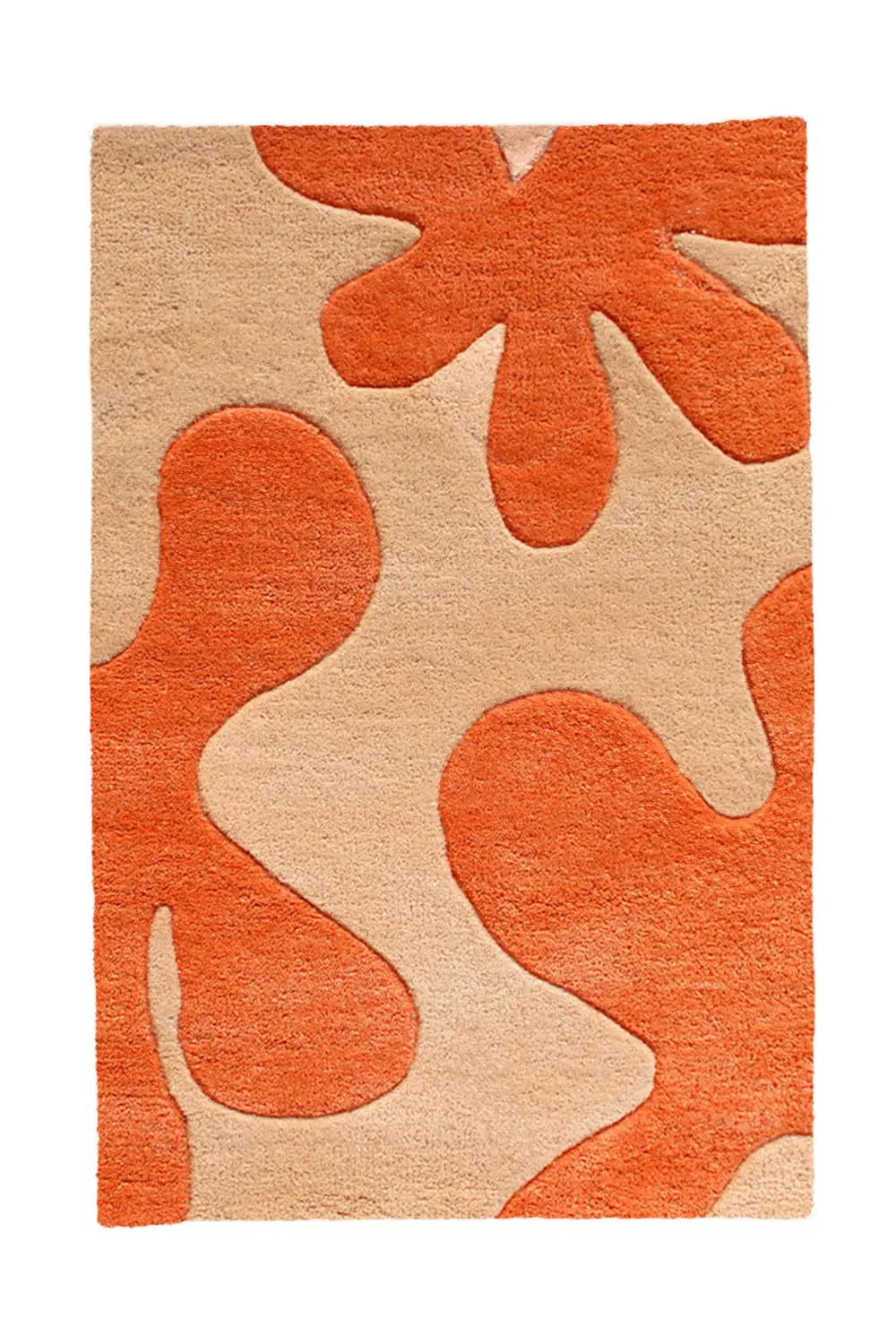 Abstract Floral Hand-Tufted Wool Rug - Image 7