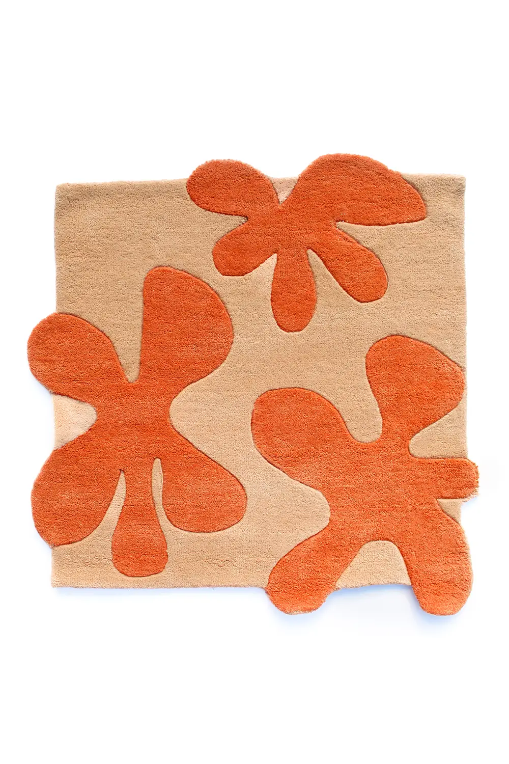 Blossom 3D Square Hand-Tufted Wool Rug - Image 6