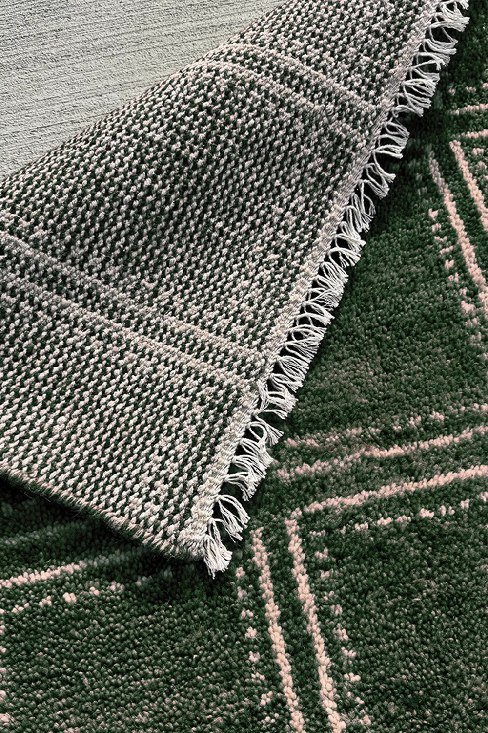 Boxstep Bold Grid Hand-Knotted Wool Rug - Image 7