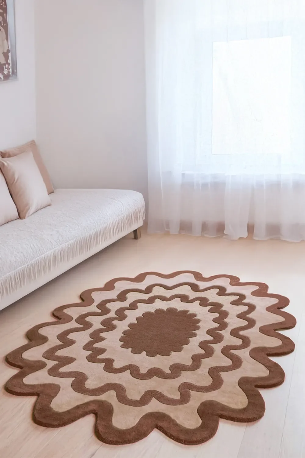 Burst Oval Hand-Tufted Wool Rug - Image 31