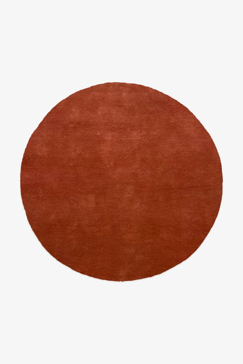 Solid Color Round Hand-Tufted New Zealand Wool Rug - Image 5