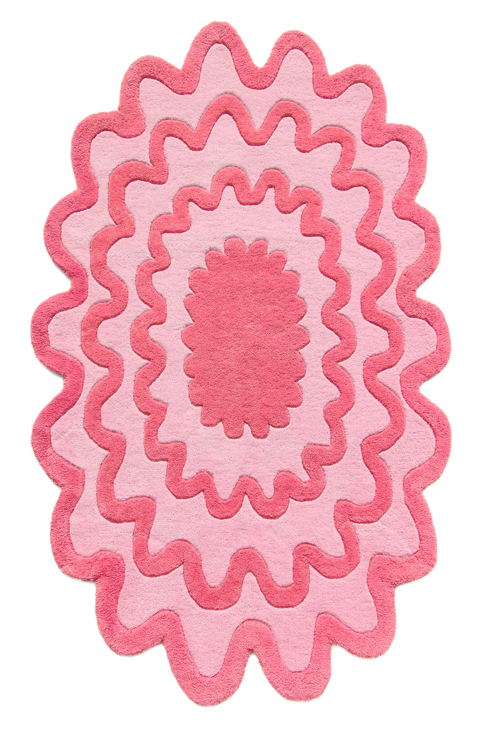 Burst Oval Hand-Tufted Wool Rug - Image 11