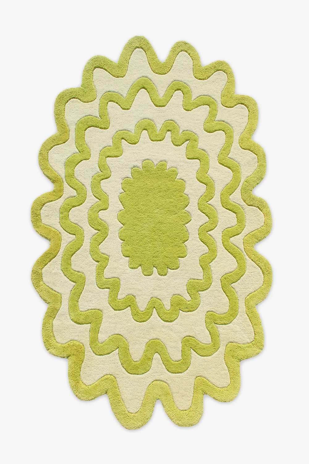 Burst Oval Hand-Tufted Wool Rug - Image 12
