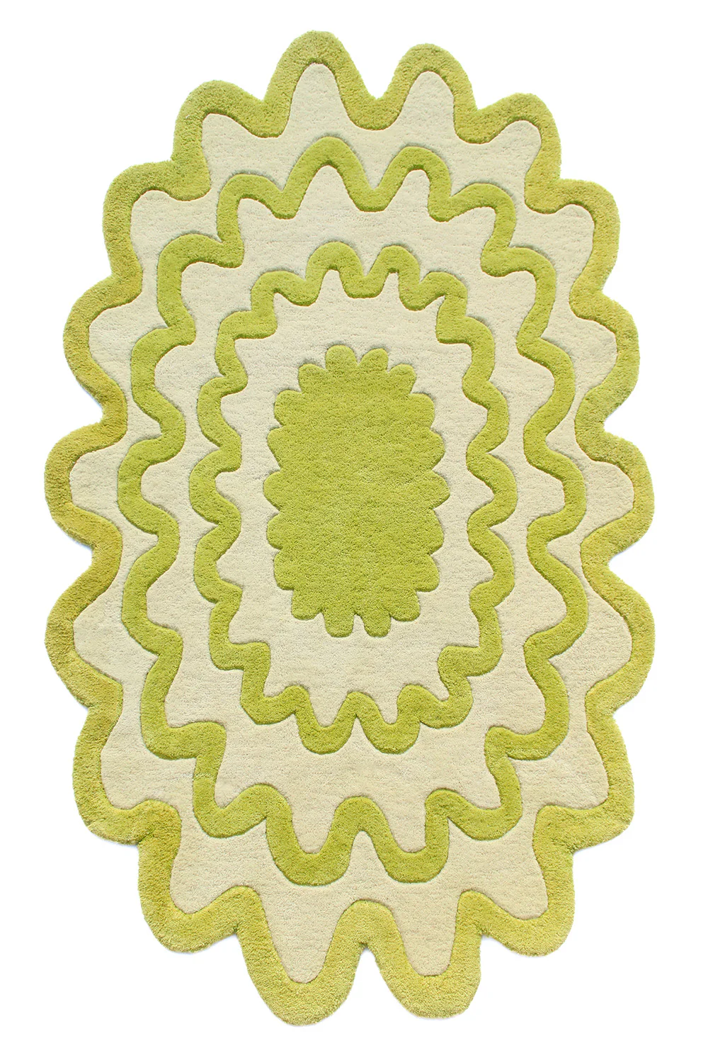 Burst Oval Hand-Tufted Wool Rug - Image 16