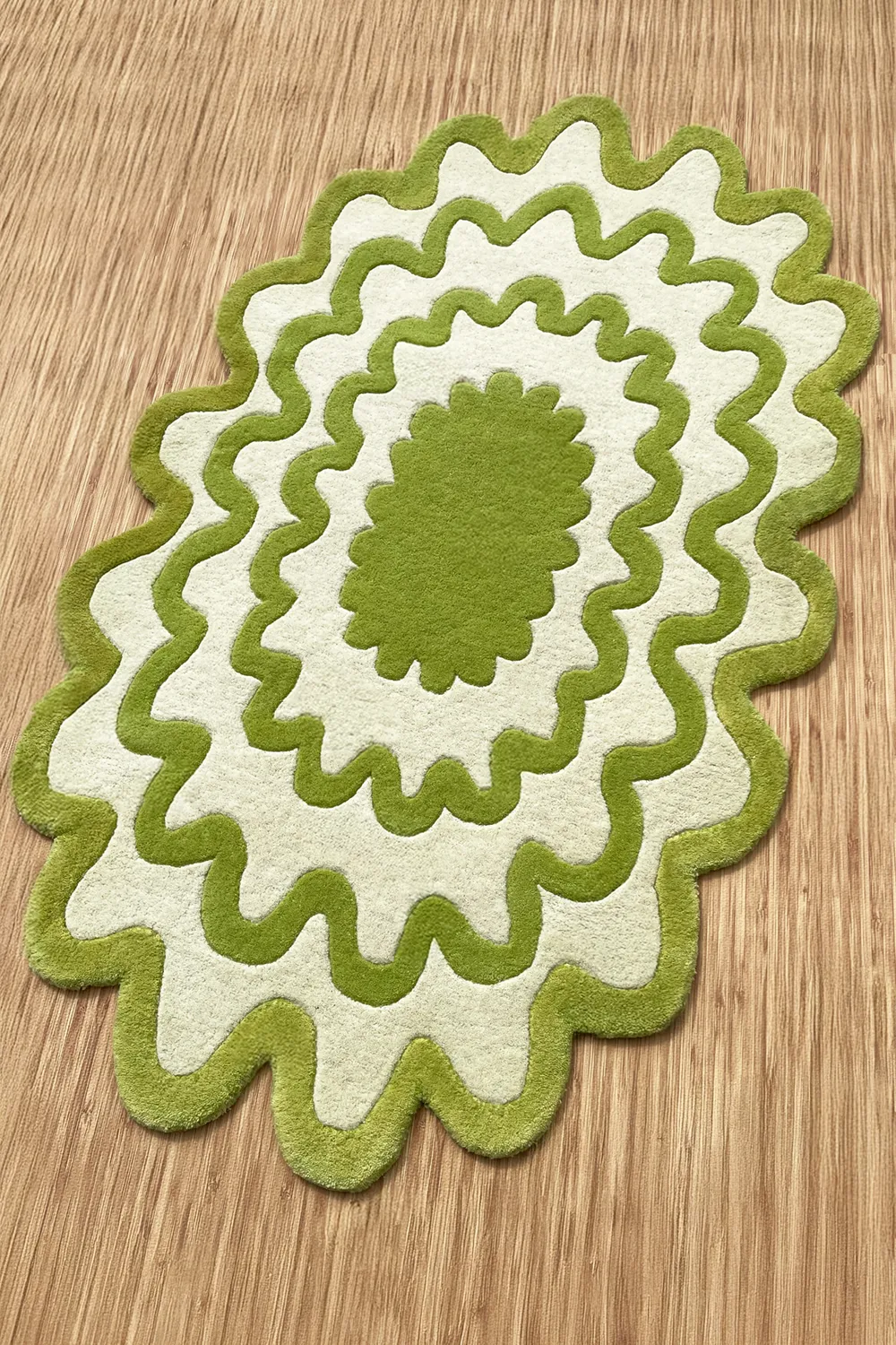 Burst Oval Hand-Tufted Wool Rug - Image 17