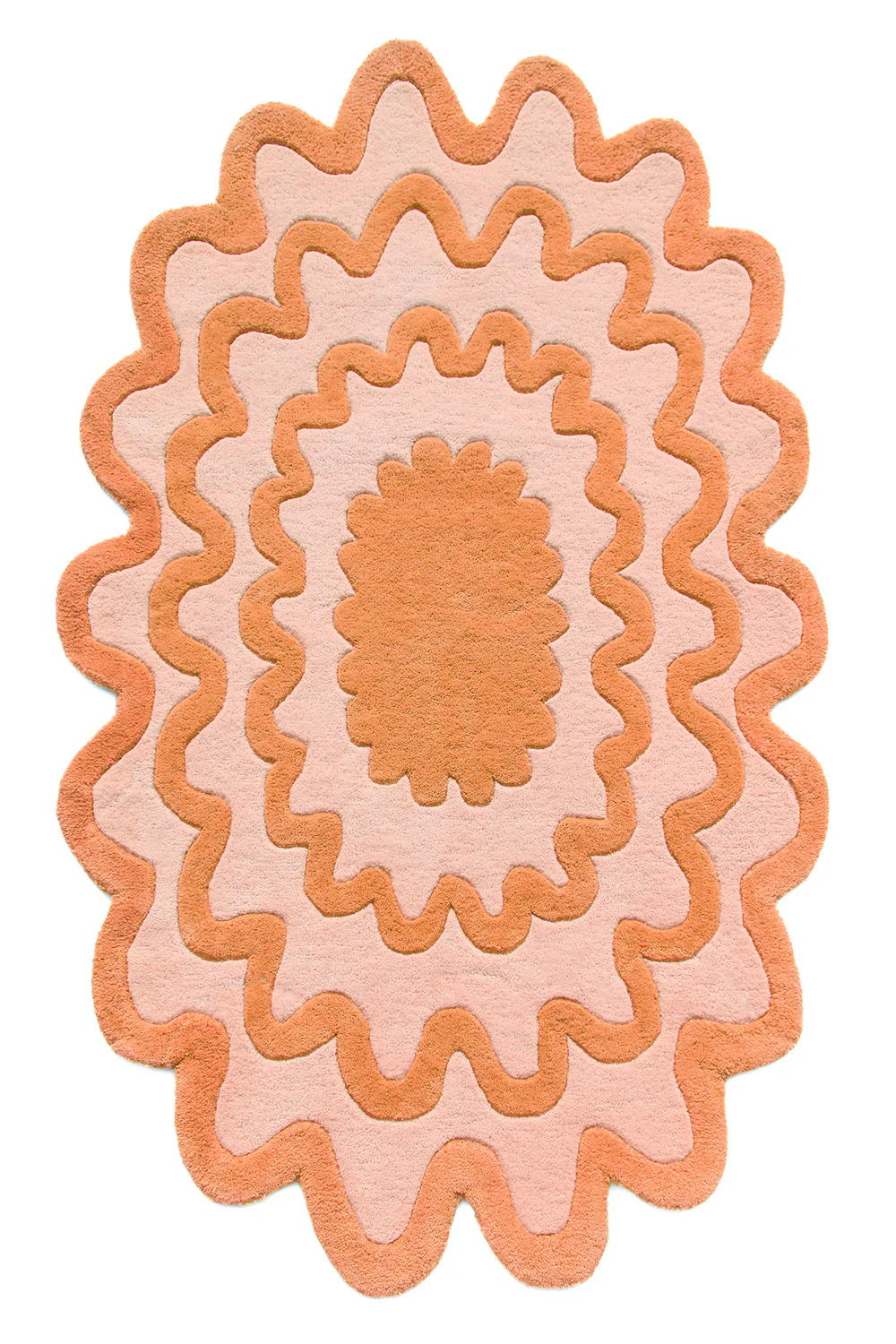 Burst Oval Hand-Tufted Wool Rug - Image 22