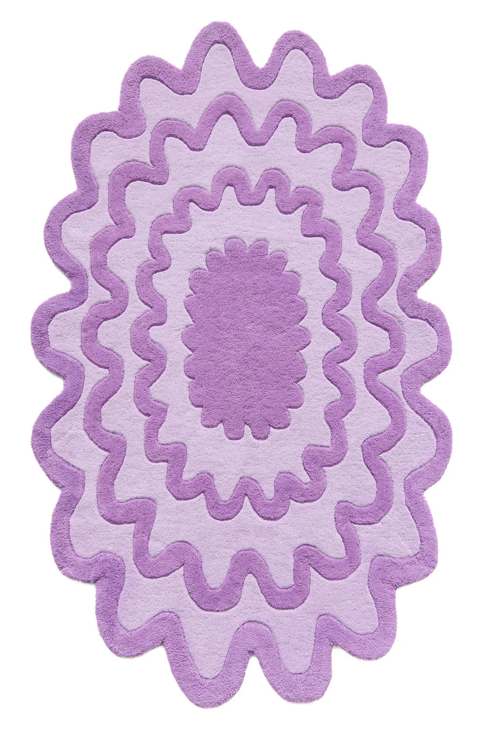 Burst Oval Hand-Tufted Wool Rug - Image 28