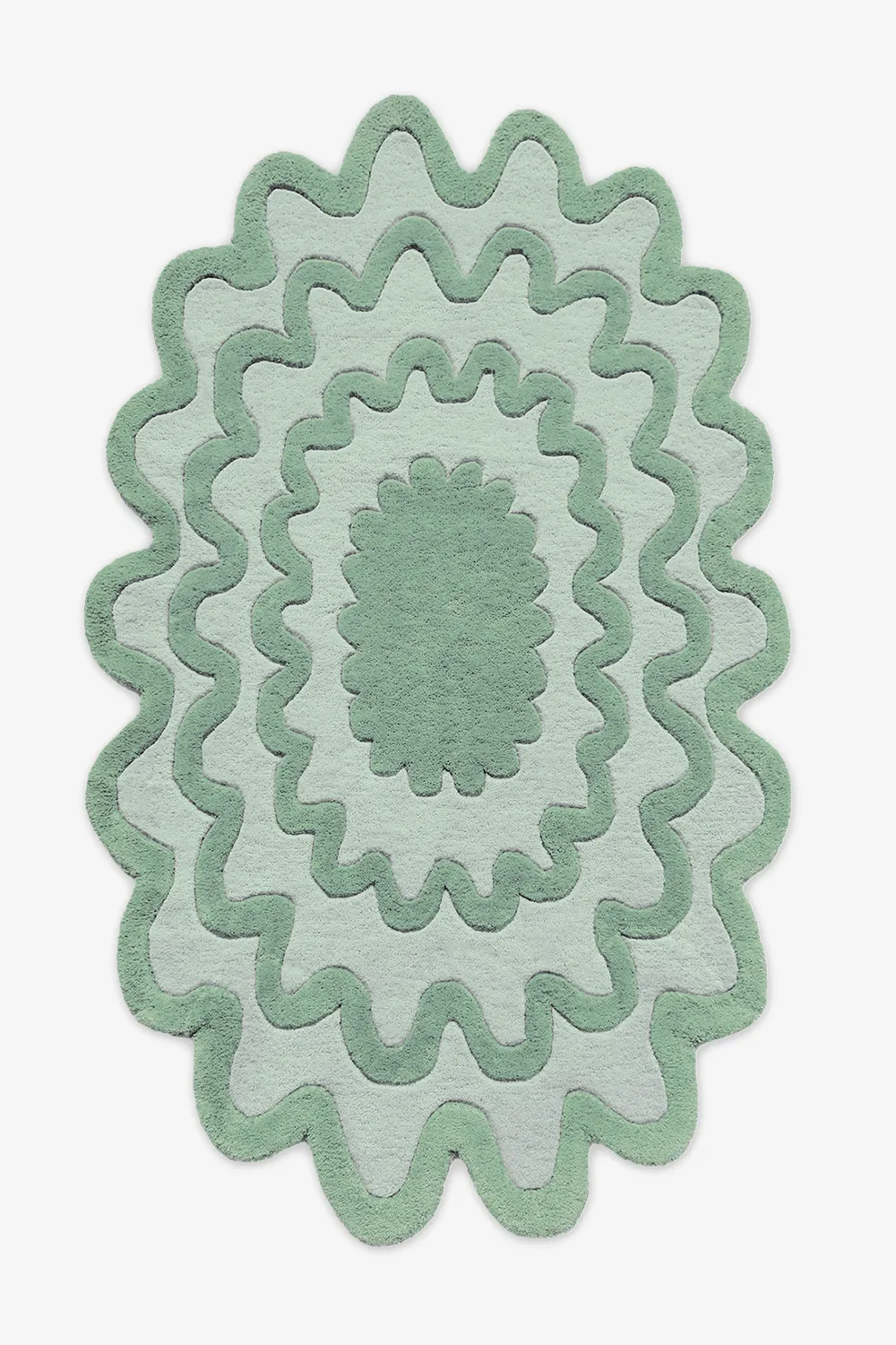 Burst Oval Hand-Tufted Wool Rug - Image 32