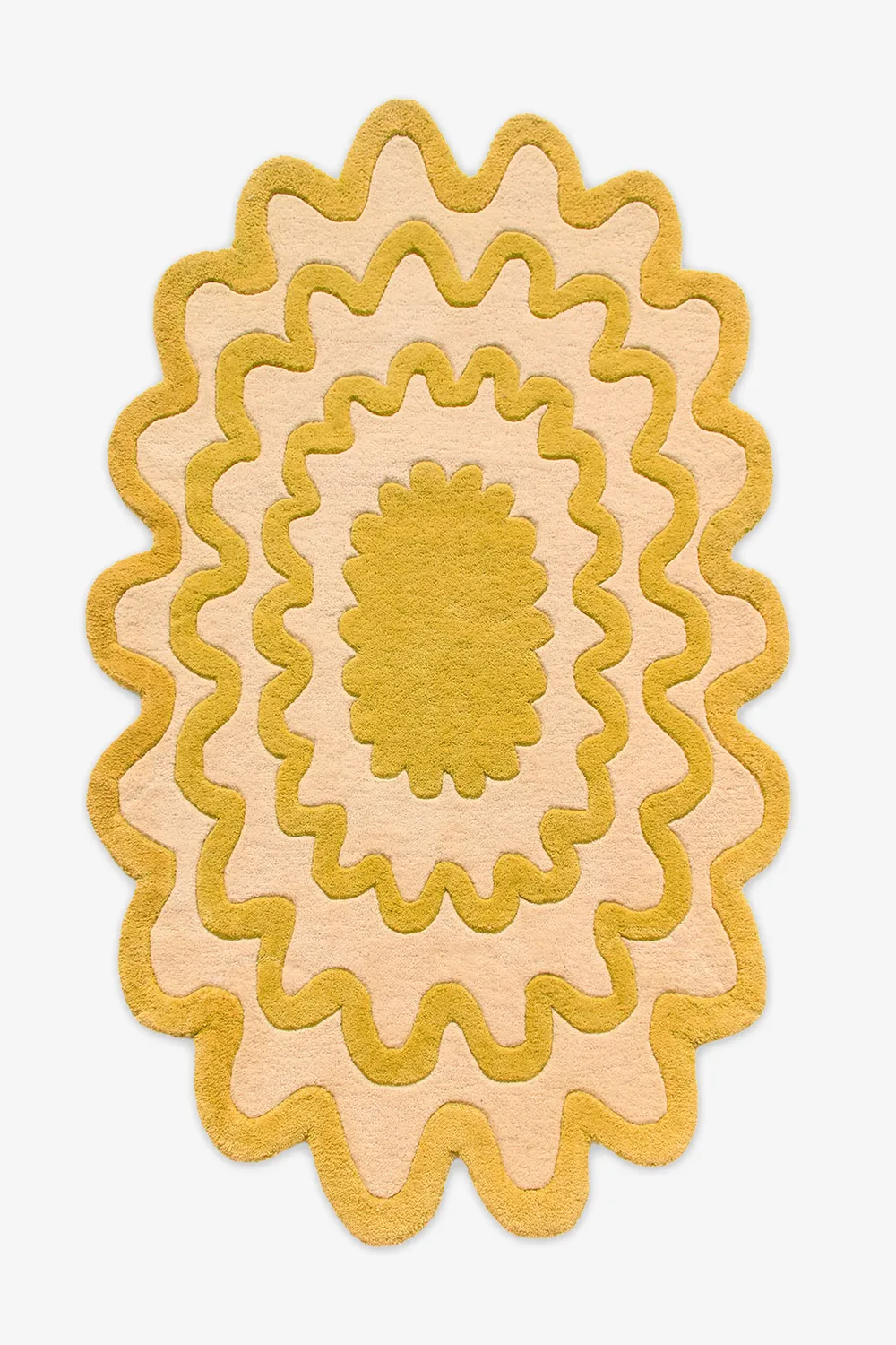 Burst Oval Hand-Tufted Wool Rug - Image 33