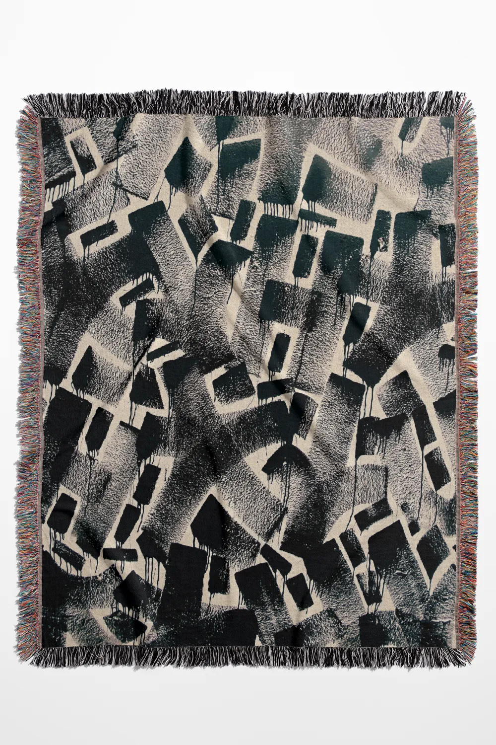 Charcoal Graphic Woven Throw Blanket