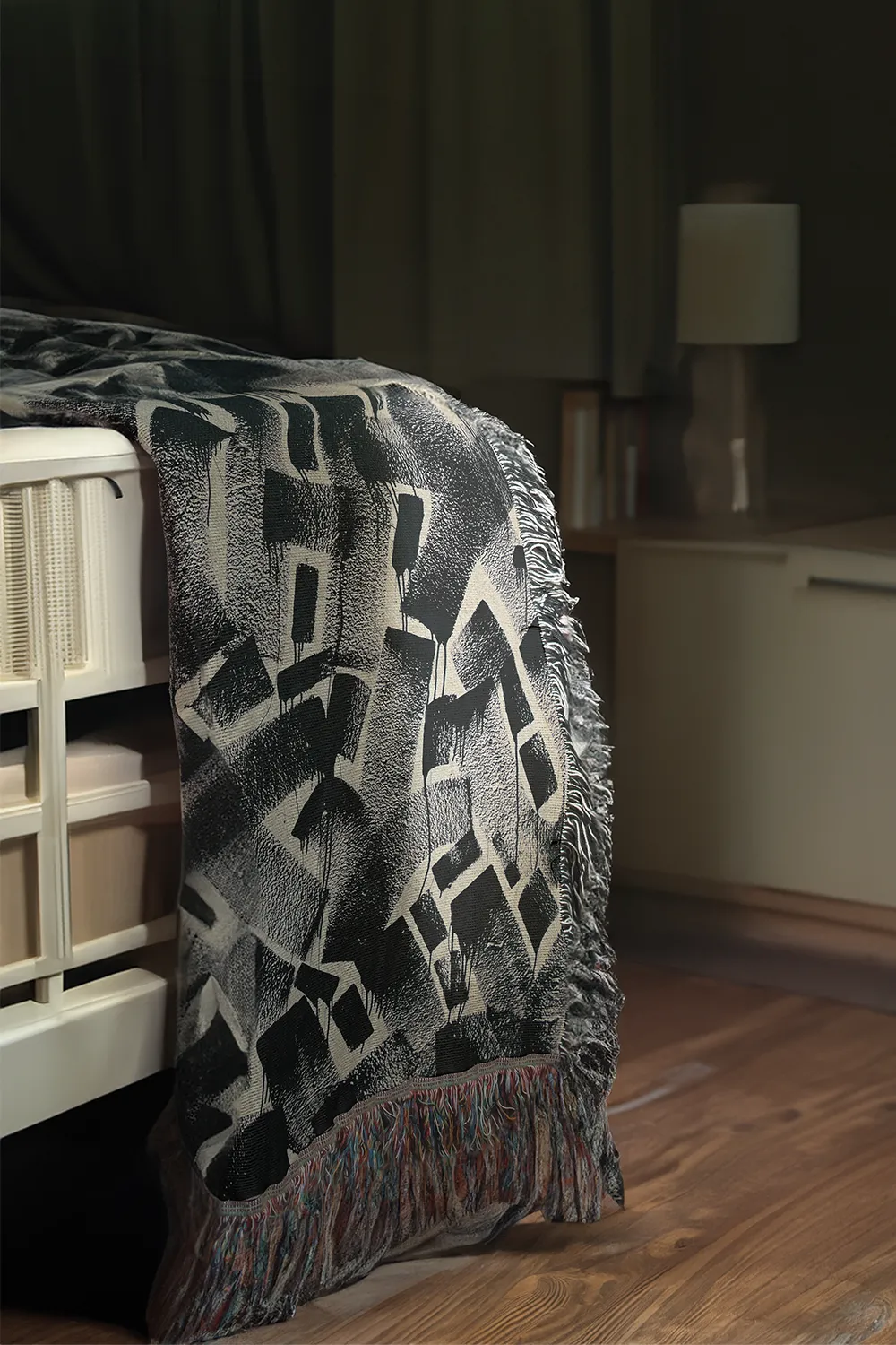 Charcoal Graphic Woven Throw Blanket - Image 2