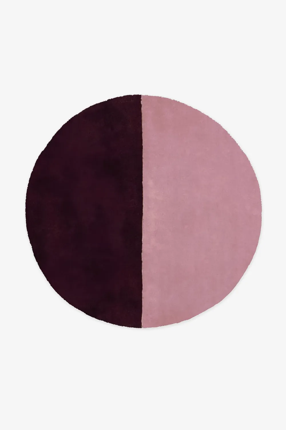 Classic Color Block Round Hand-Tufted Wool Rug - Image 3