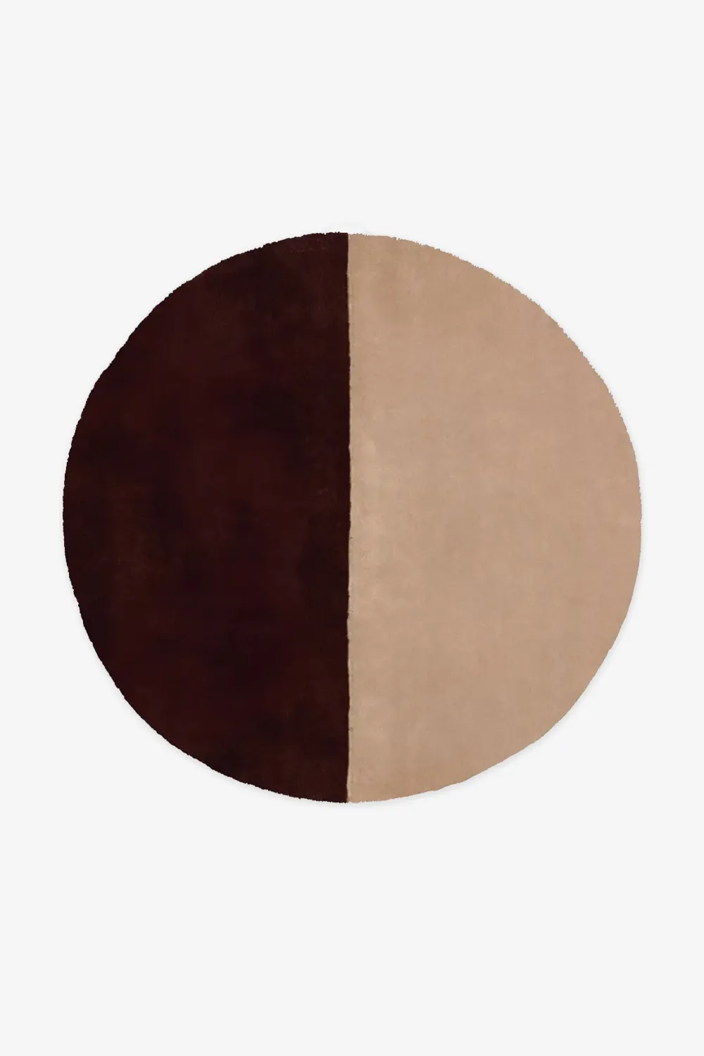 Classic Color Block Round Hand-Tufted Wool Rug - Image 5