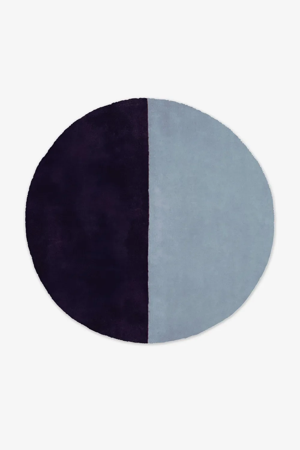 Classic Color Block Round Hand-Tufted Wool Rug - Image 7