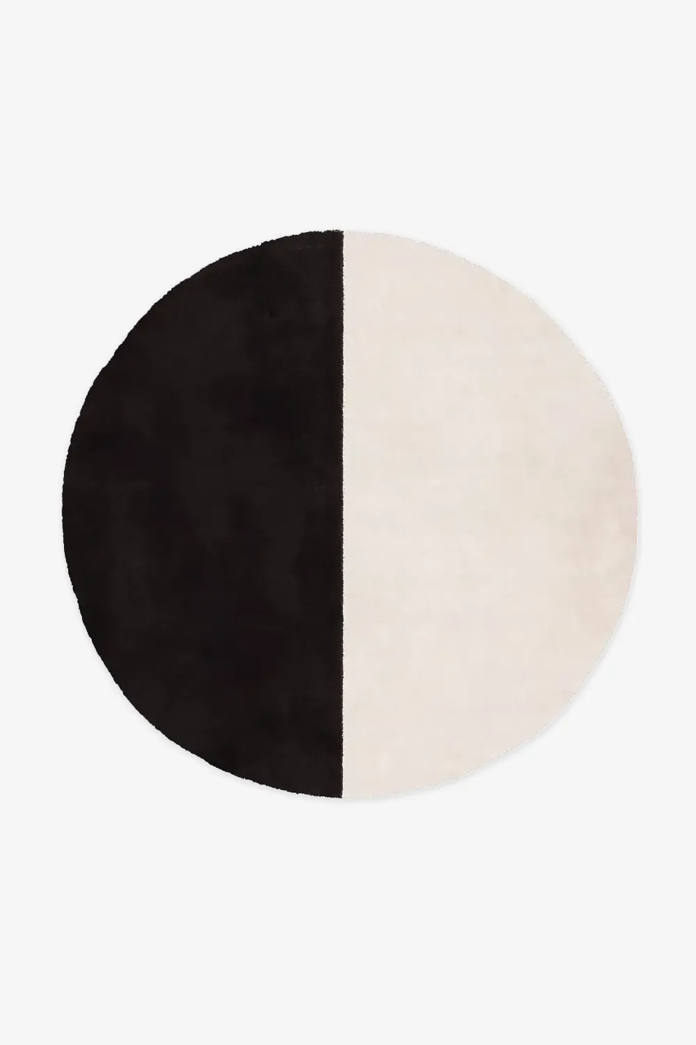 Classic Color Block Round Hand-Tufted Wool Rug - Image 9