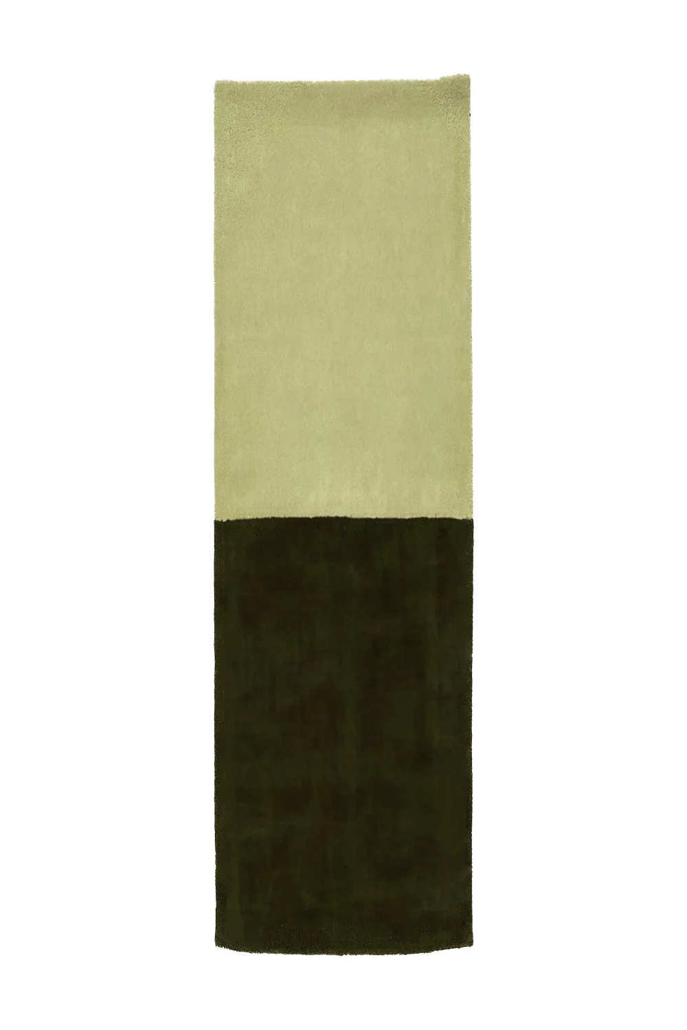 Classic Color Block Hand-Tufted Wool Runner Rug - Image 4
