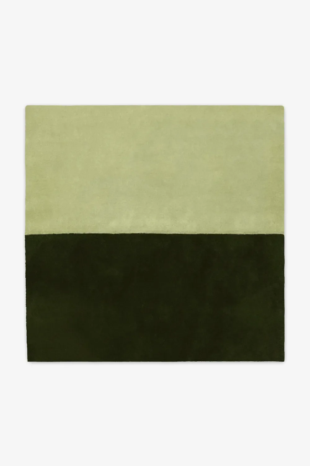 Classic Color Block Hand-Tufted Wool Square Rug - Image 3