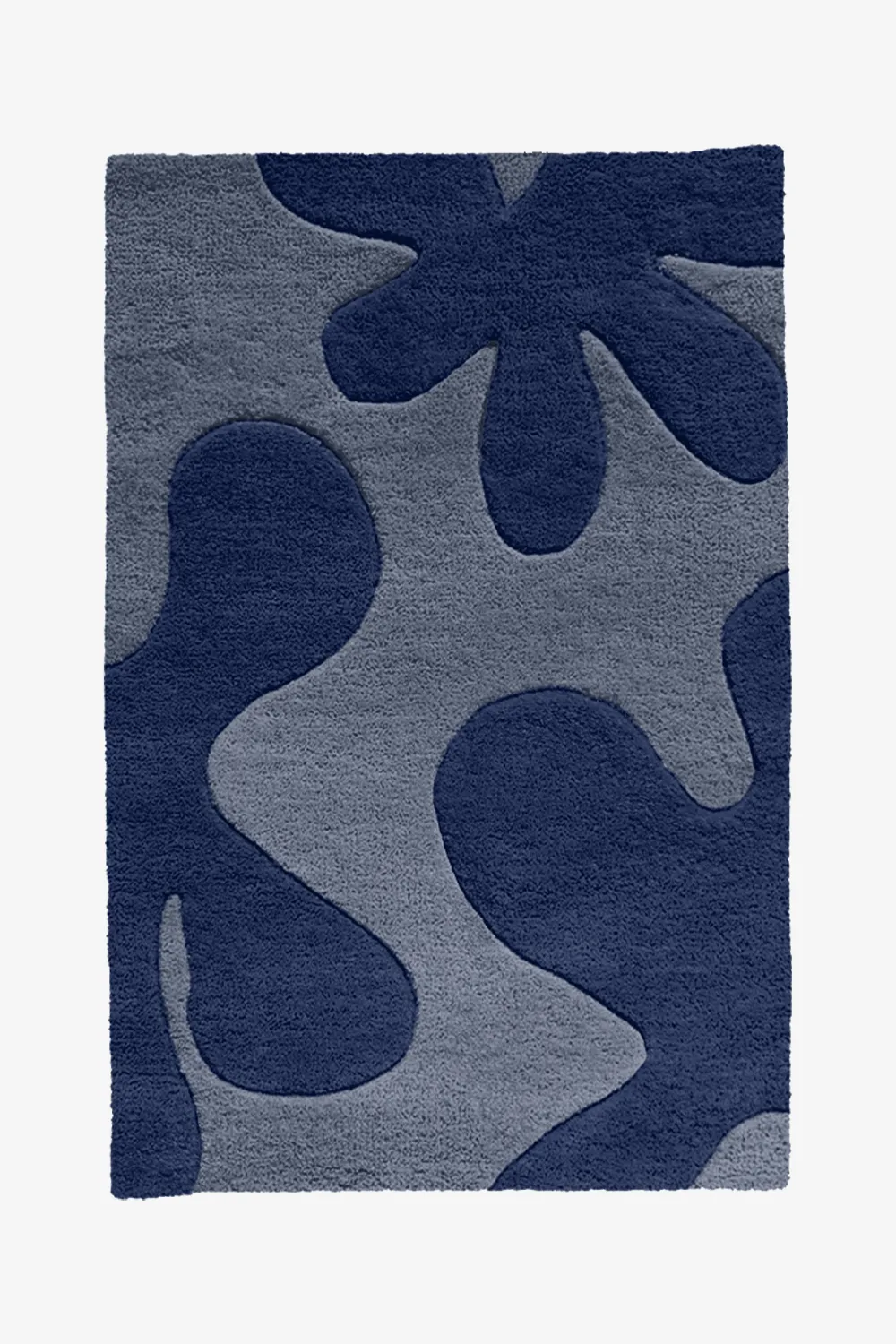 Customizable Abstract Floral Tufted Wool Rug - Image 2