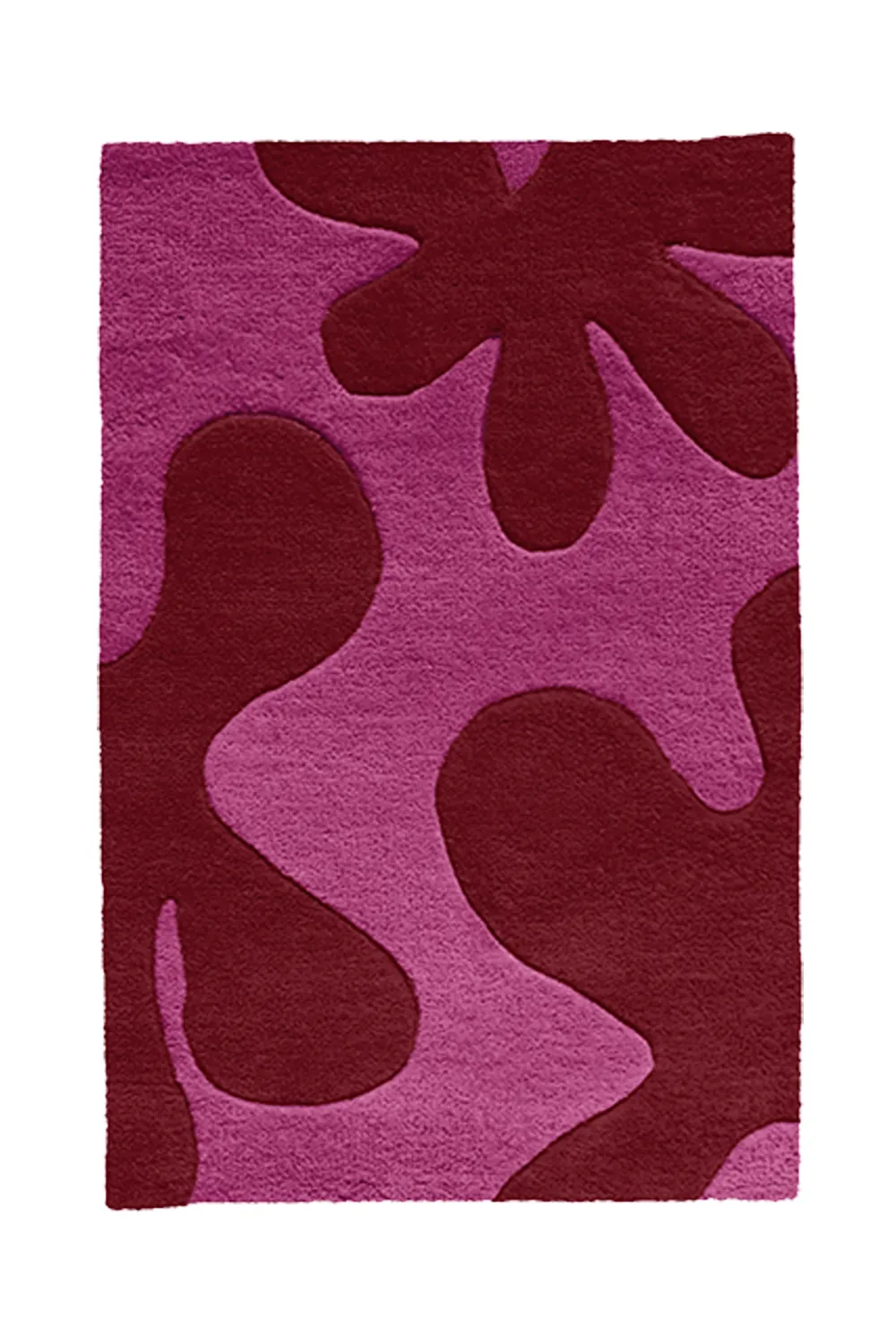 Customizable Abstract Floral Tufted Wool Rug - Image 3