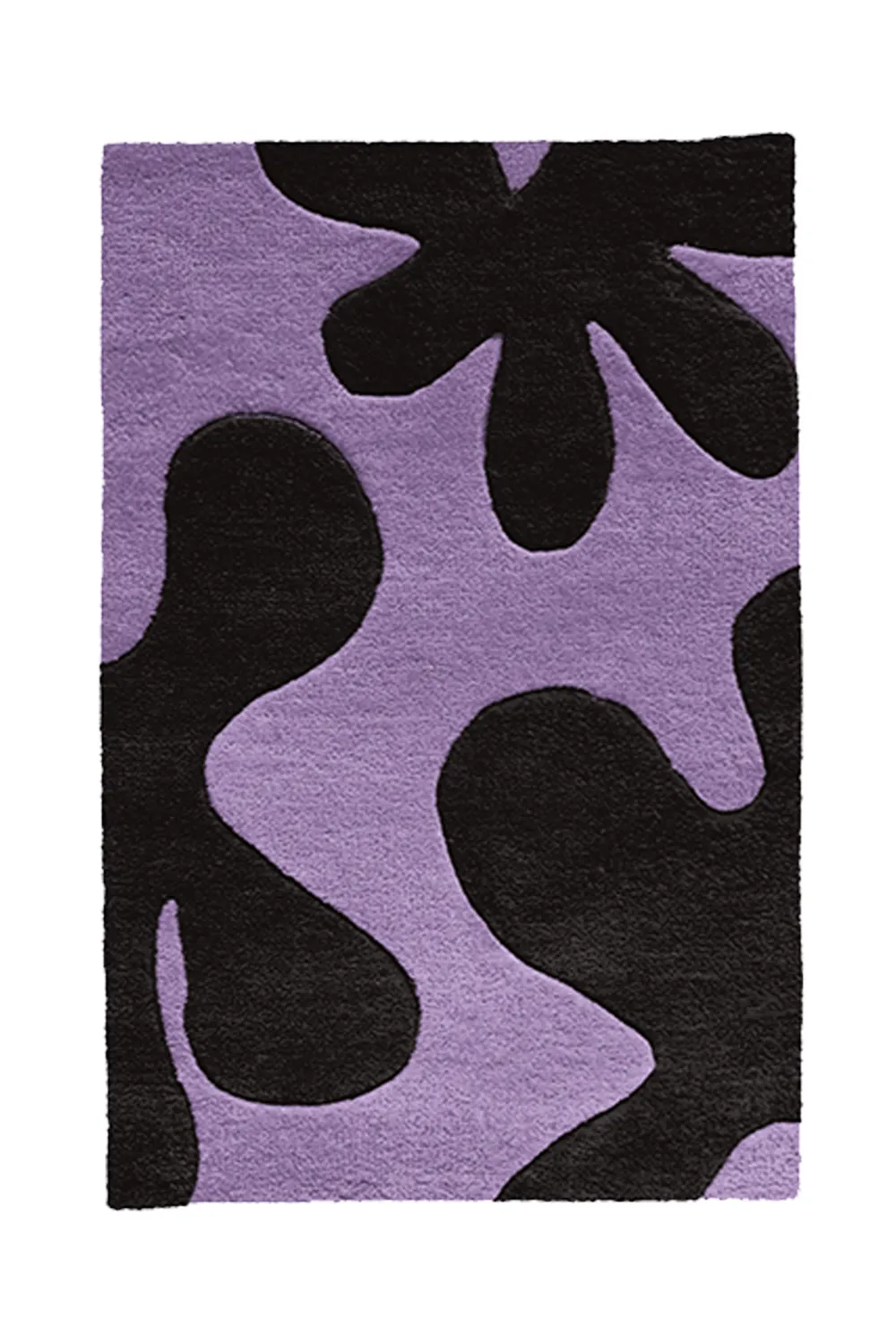Customizable Abstract Floral Tufted Wool Rug - Image 5
