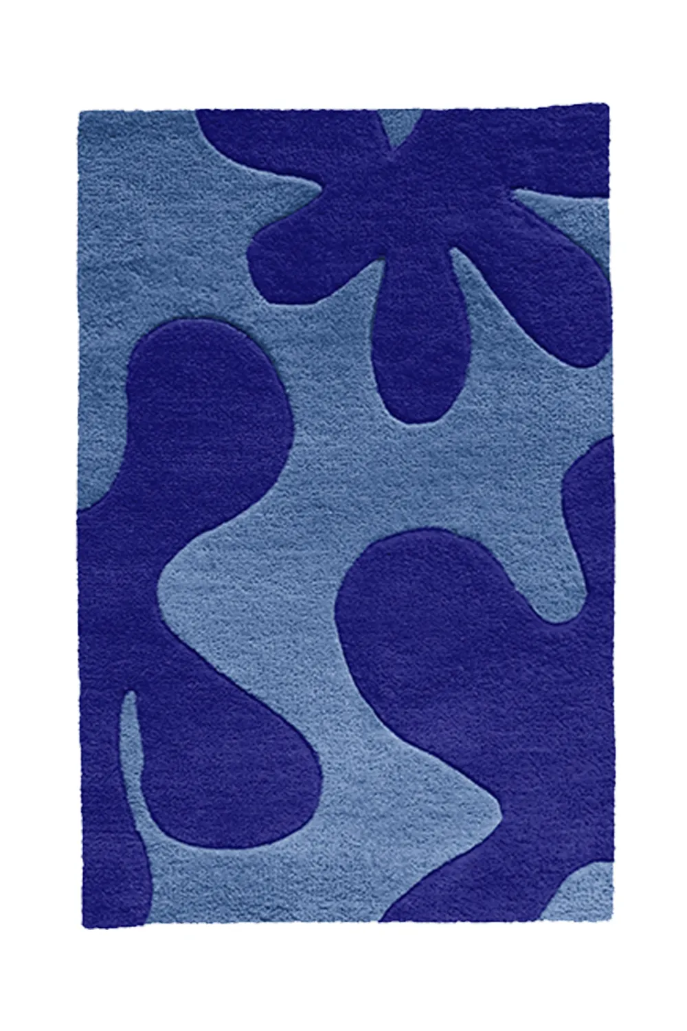 Customizable Abstract Floral Tufted Wool Rug - Image 6