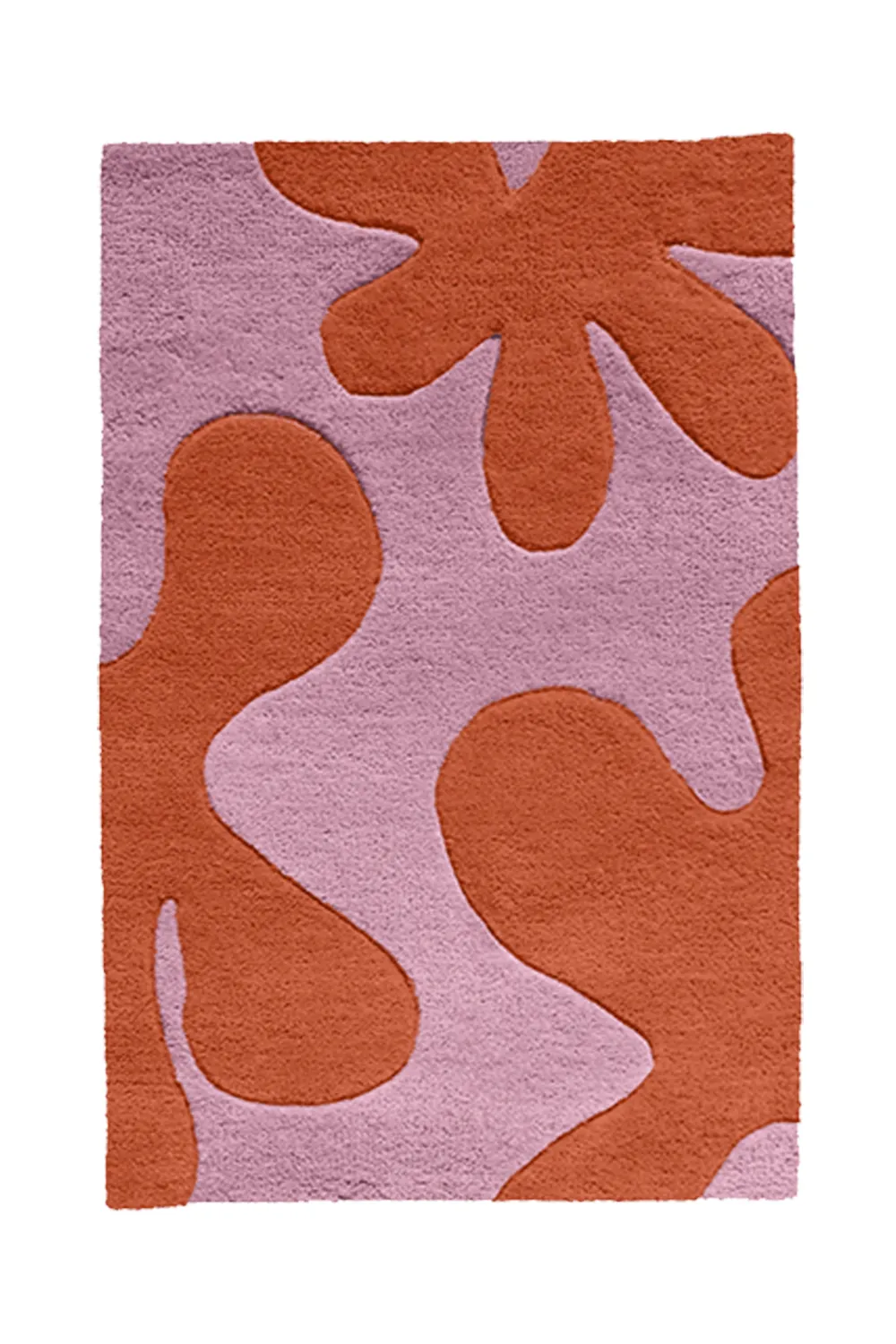 Customizable Abstract Floral Tufted Wool Rug - Image 7