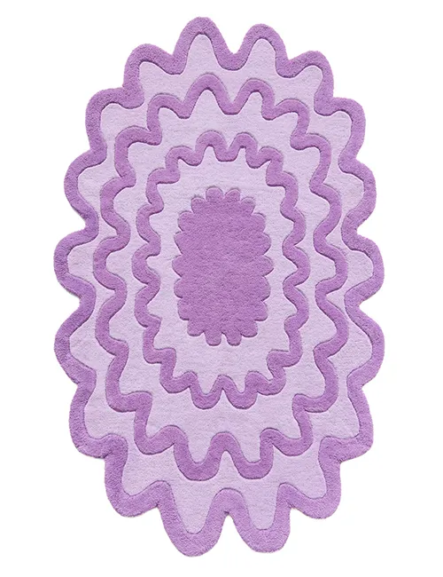 Customizable Burst Tufted Wool Rug - Image 3
