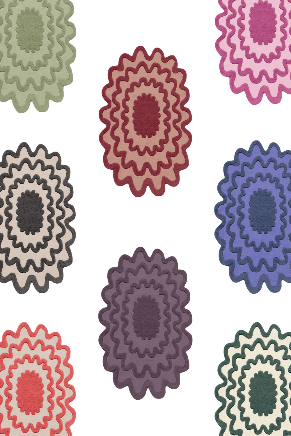 Customizable Burst Tufted Wool Rug - Image 8
