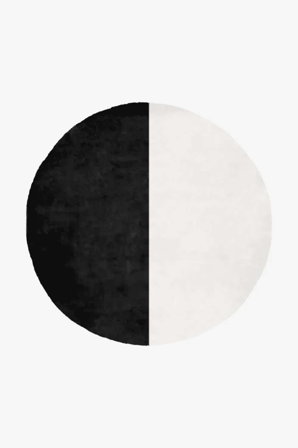 Customizable Color Block Round Tufted Wool Rug