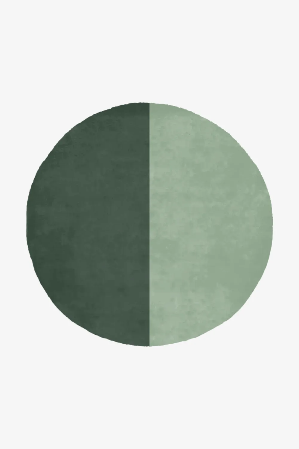 Customizable Color Block Round Tufted Wool Rug - Image 2