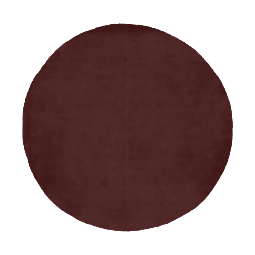 Customizable Color Block Round Tufted Wool Rug - Image 3