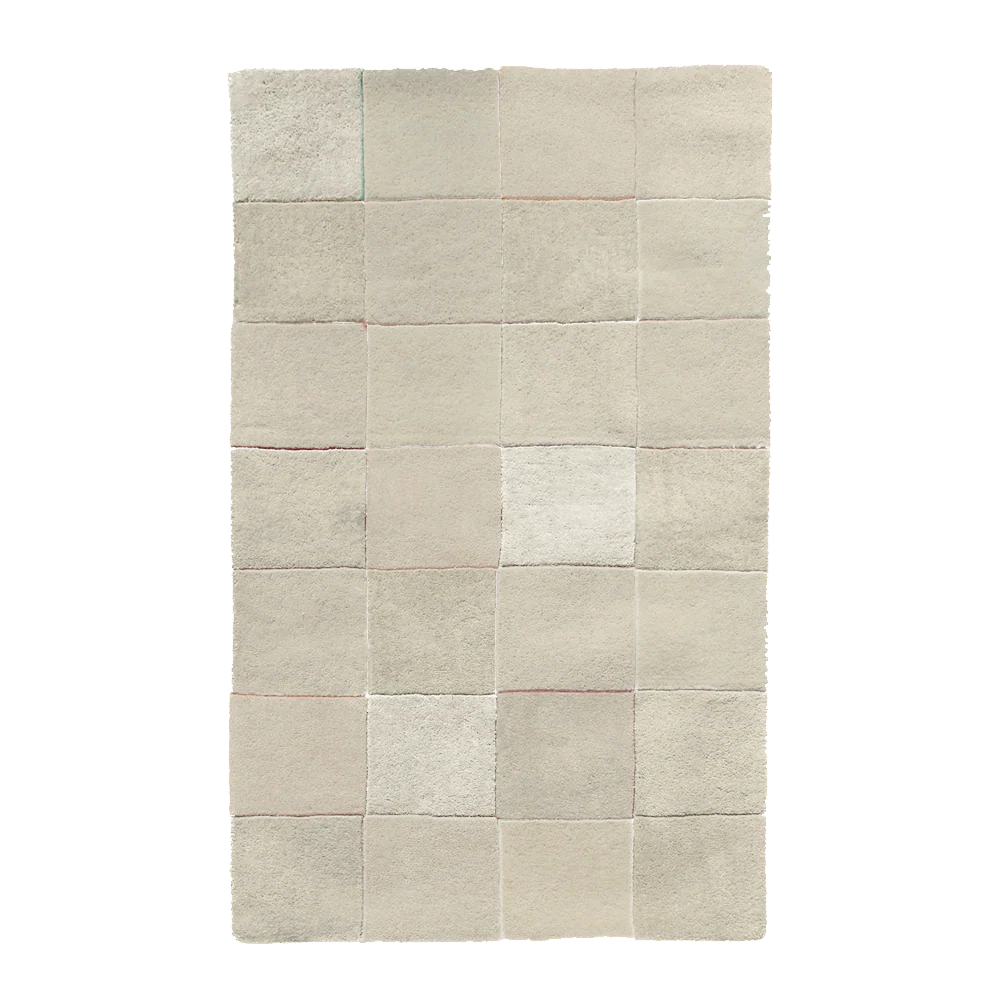 Customizable Colorful Checkered Tufted Wool Rug - Image 7