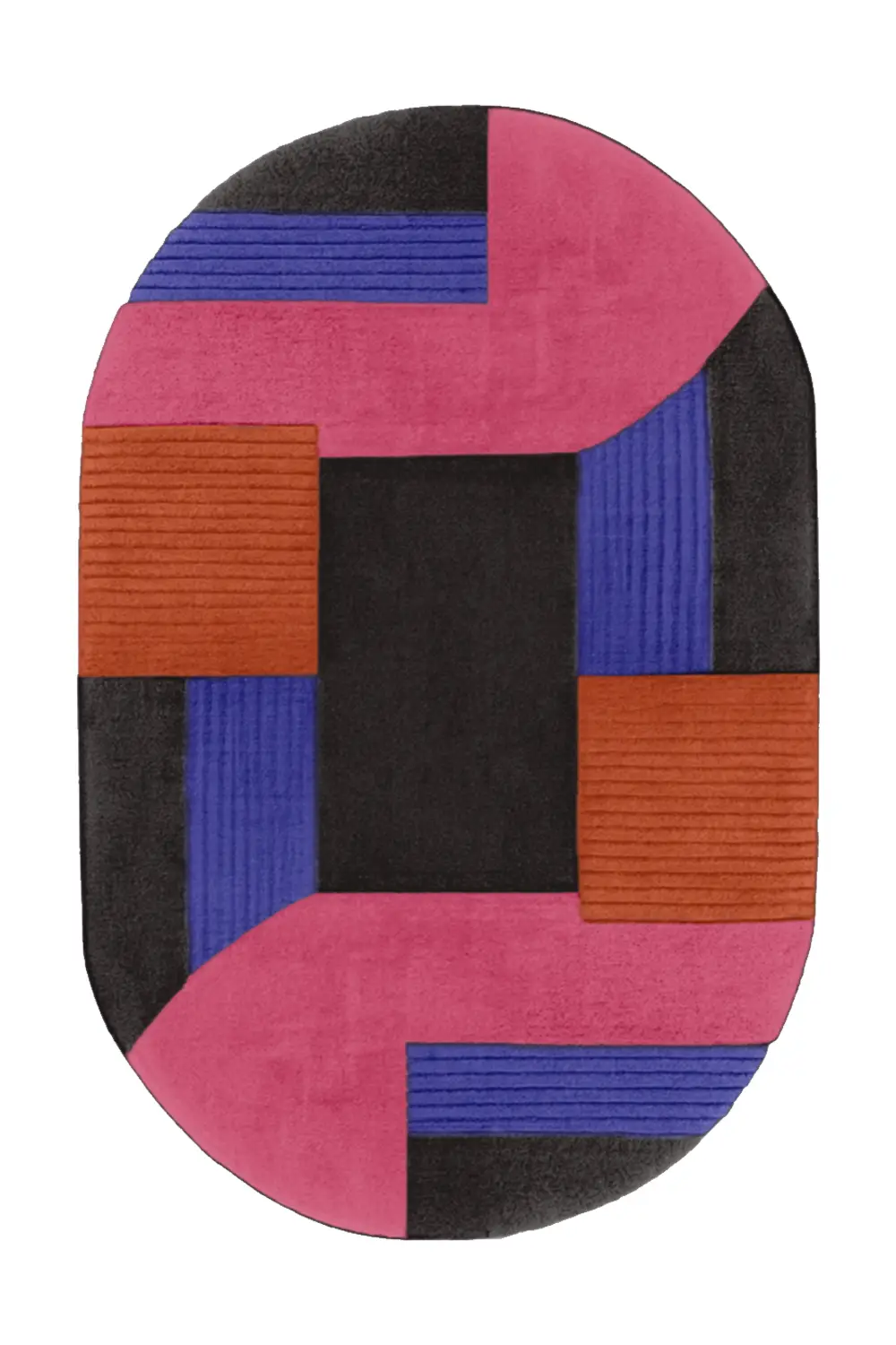 Customizable Mosaic Oval Tufted Wool Rug - Image 7