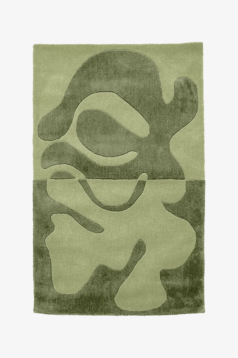 Customizable Organic Fusion Abstract Tufted Wool Rug - Image 3