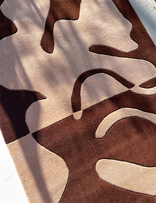 Customizable Organic Fusion Abstract Tufted Wool Rug - Image 7