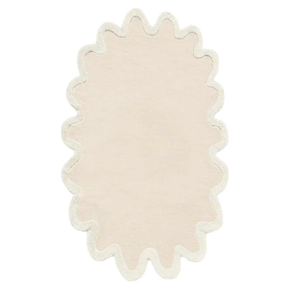 Customizable Halo Burst Tufted Wool Oval Rug - Image 6