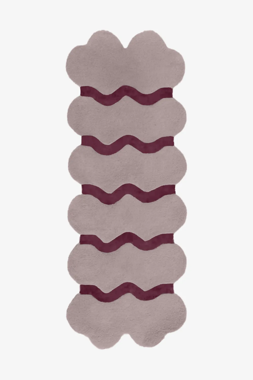 Customizable Sculpted Edge Tufted Wool Runner Rug
