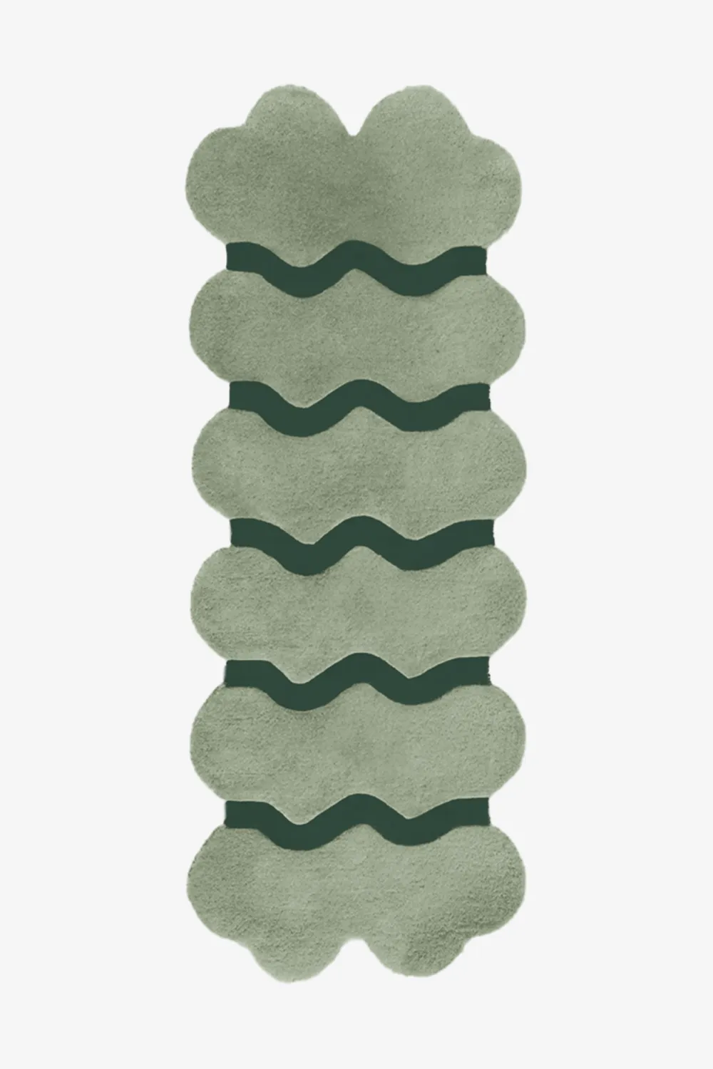 Customizable Sculpted Edge Tufted Wool Runner Rug - Image 2
