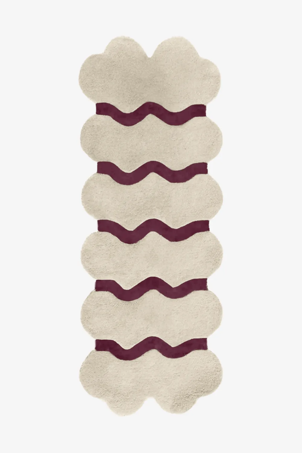 Customizable Sculpted Edge Tufted Wool Runner Rug - Image 3