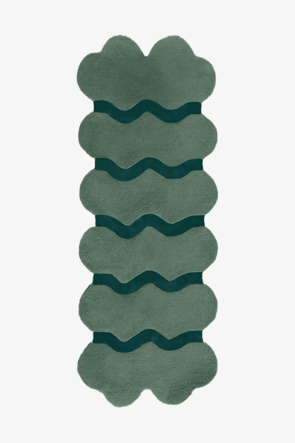 Customizable Sculpted Edge Tufted Wool Runner Rug - Image 4
