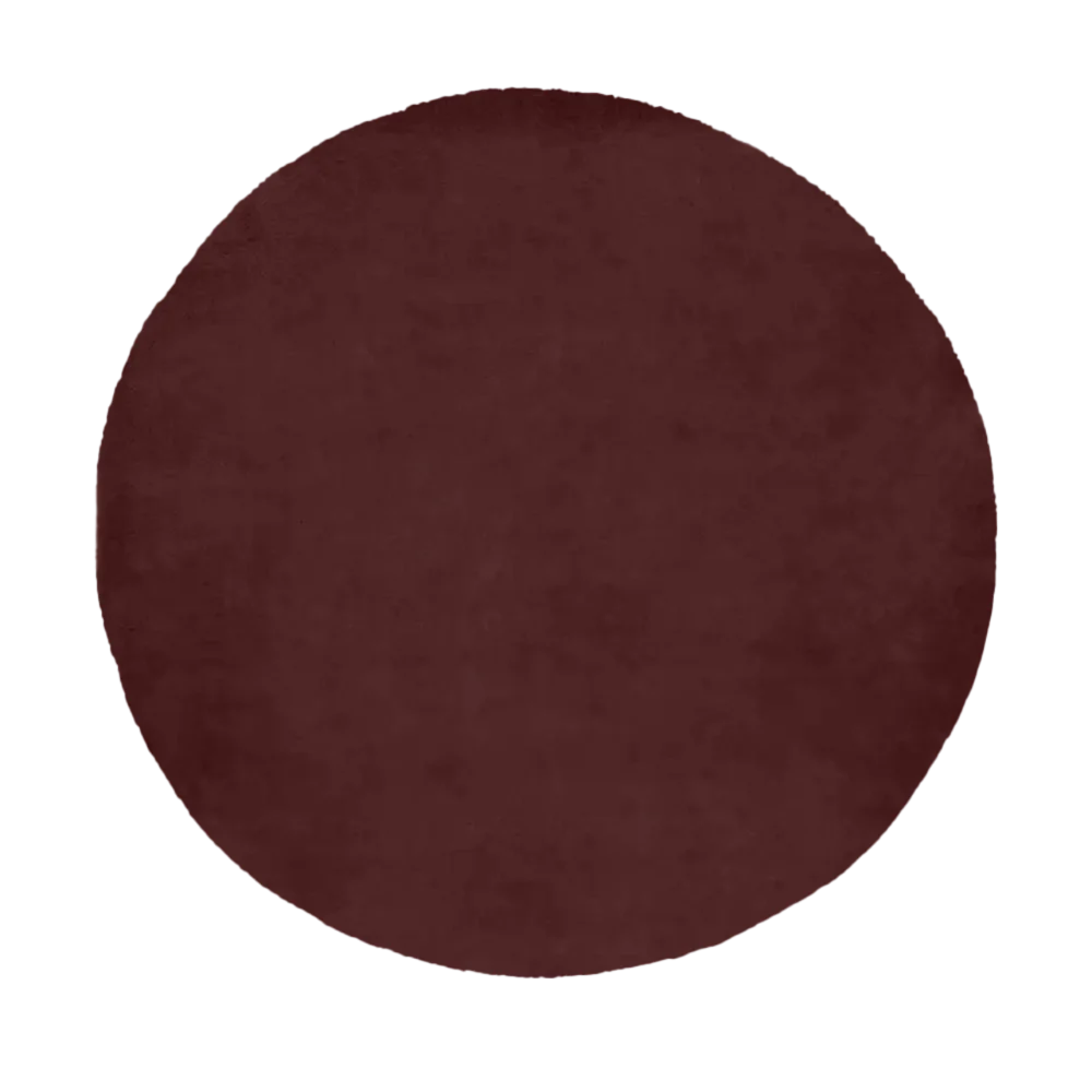 Customizable Solid Color Round Tufted Wool Rug - Image 6