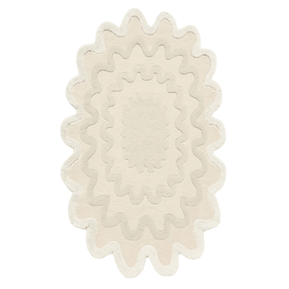 Customizable Spectrum Burst Tufted Oval Wool Rug - Image 6