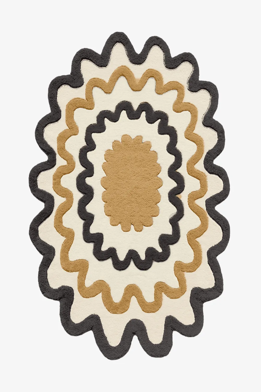 Customizable Spectrum Burst Tufted Oval Wool Rug - Image 7