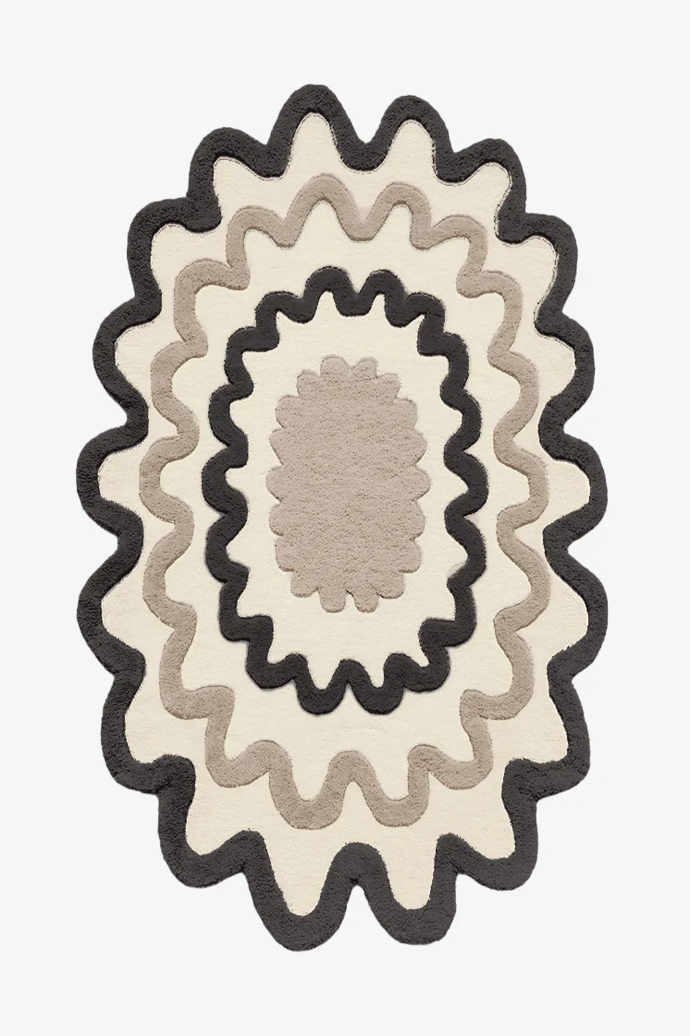 Customizable Spectrum Burst Tufted Oval Wool Rug - Image 8