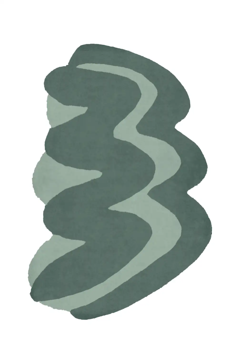 Customizable Wavy Zig Zag Tufted Wool Rug - Image 5