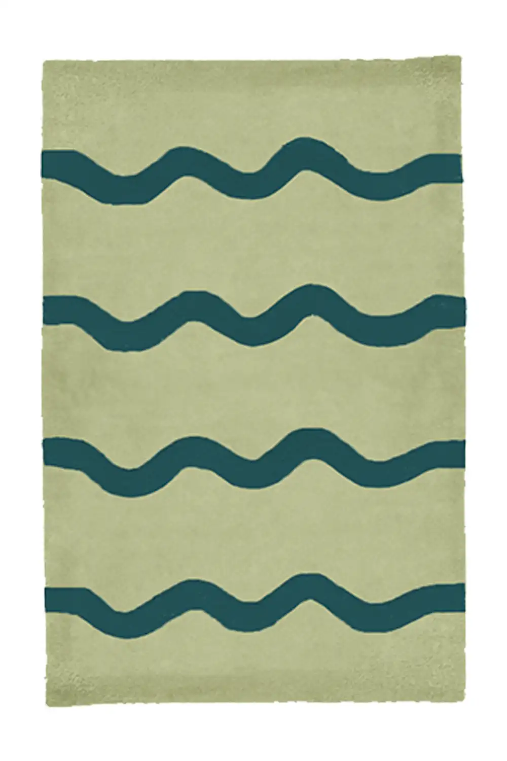 Customizable Wavy Striped Tufted Wool Rug - Image 3
