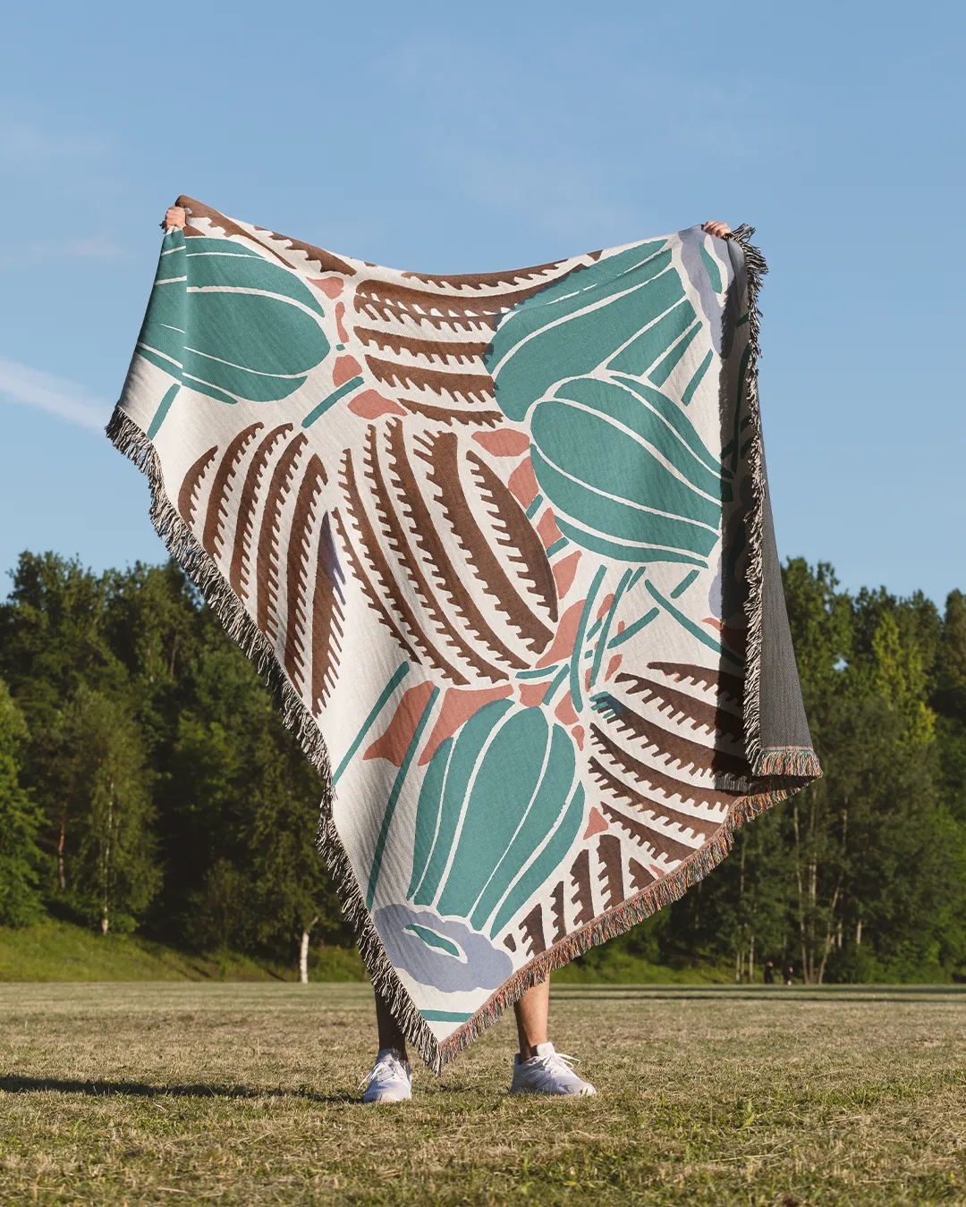 Desert Bloom Cotton Woven Throw Blanket - Image 3
